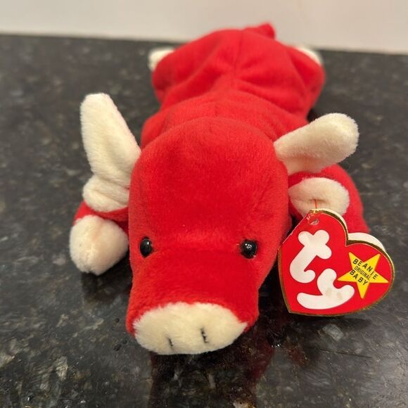 TY Beanie Baby "Snort" the Red Bull. All tags in place. Vintage dated 1995. - Picture 2 of 10
